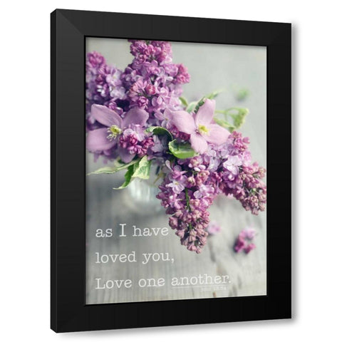 Love One Another Black Modern Wood Framed Art Print by Gardner, Sarah