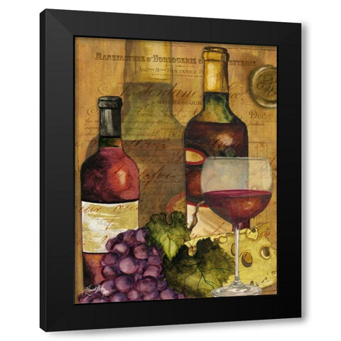 A Good Vintage on Gold I Black Modern Wood Framed Art Print with Double Matting by Medley, Elizabeth