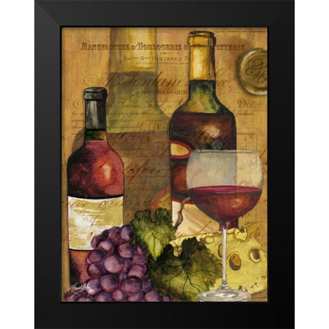 A Good Vintage on Gold I Black Modern Wood Framed Art Print by Medley, Elizabeth