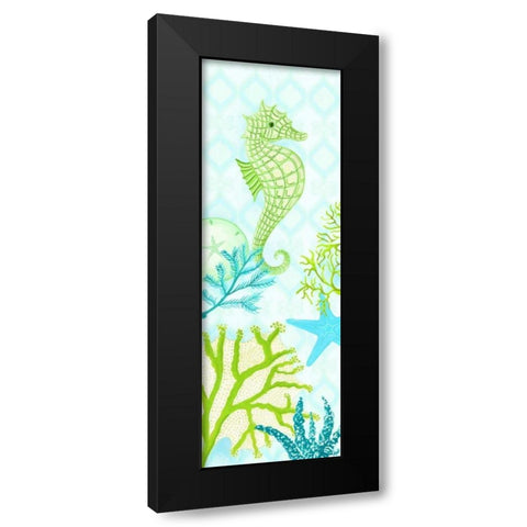 Seahorse Reef Panel I Black Modern Wood Framed Art Print by Metz, Andi