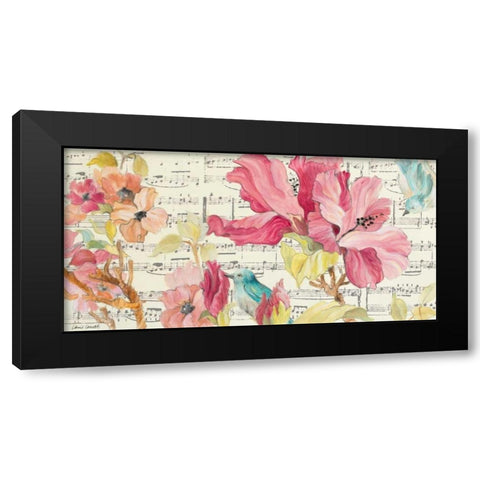 Tropical Grace Lyrics Black Modern Wood Framed Art Print by Loreth, Lanie