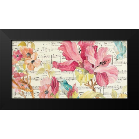 Tropical Grace Lyrics Black Modern Wood Framed Art Print by Loreth, Lanie