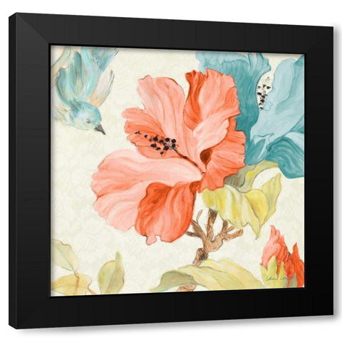 Tropical Grace Square II Black Modern Wood Framed Art Print with Double Matting by Loreth, Lanie
