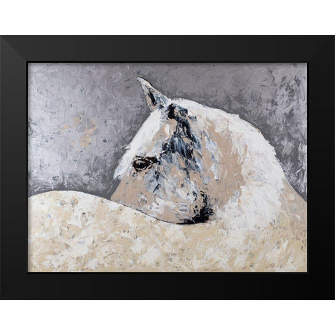 White Beauty Black Modern Wood Framed Art Print by Morris, Megan