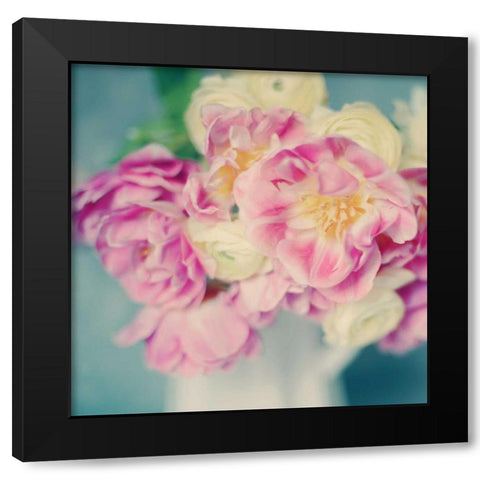 Blushing Blooms I Black Modern Wood Framed Art Print with Double Matting by Gardner, Sarah