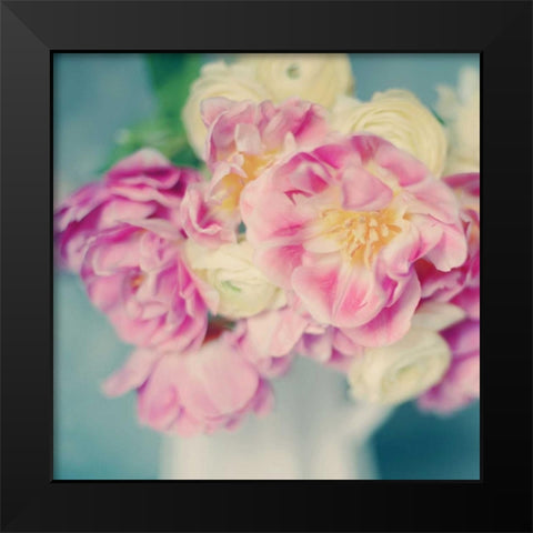 Blushing Blooms I Black Modern Wood Framed Art Print by Gardner, Sarah