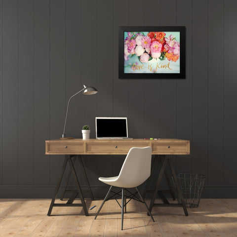 Love is Kind Black Modern Wood Framed Art Print by Gardner, Sarah