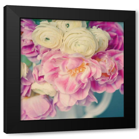 Blushing Blooms II Black Modern Wood Framed Art Print by Gardner, Sarah