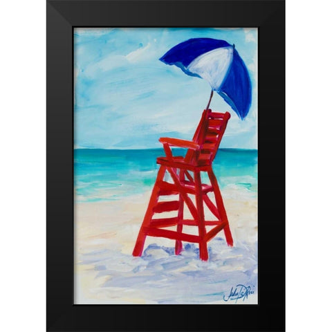 Lifeguard Post I Black Modern Wood Framed Art Print by DeRice, Julie