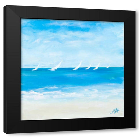 Windjammer I Black Modern Wood Framed Art Print by DeRice, Julie