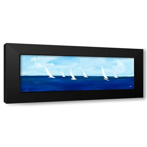 Windjammer Panel II Black Modern Wood Framed Art Print by DeRice, Julie