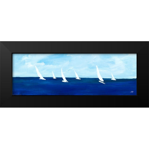Windjammer Panel II Black Modern Wood Framed Art Print by DeRice, Julie