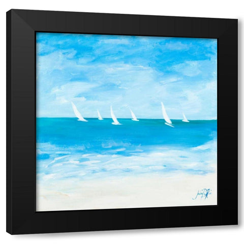 Windjammer II Black Modern Wood Framed Art Print by DeRice, Julie