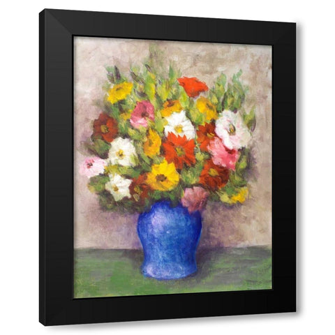 Vase of Beauty I Black Modern Wood Framed Art Print with Double Matting by Johnson, Walt