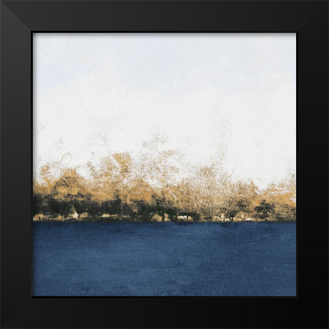 Gold Forest Abstract Black Modern Wood Framed Art Print by Johnson, Walt