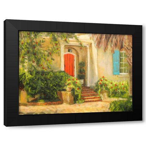 Front Garden Tuscan Dreams I Black Modern Wood Framed Art Print with Double Matting by Johnson, Walt