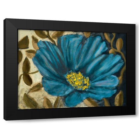 Simple Blue Garden II Black Modern Wood Framed Art Print by Johnson, Walt