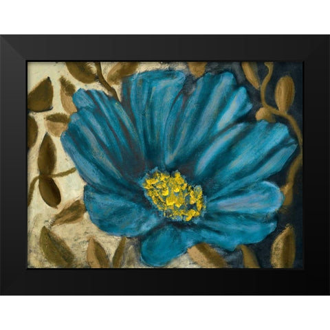 Simple Blue Garden II Black Modern Wood Framed Art Print by Johnson, Walt