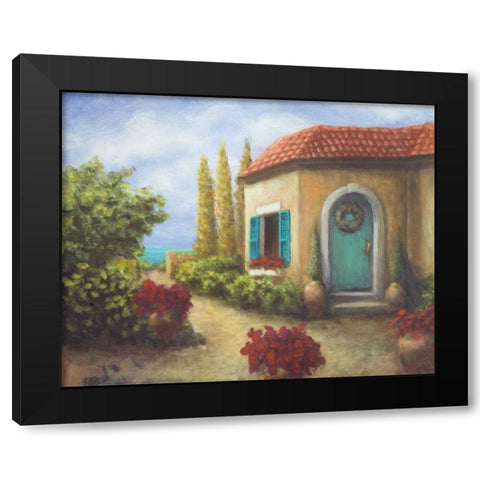 Front Garden Tuscan Dreams II Black Modern Wood Framed Art Print by Johnson, Walt