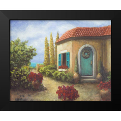 Front Garden Tuscan Dreams II Black Modern Wood Framed Art Print by Johnson, Walt