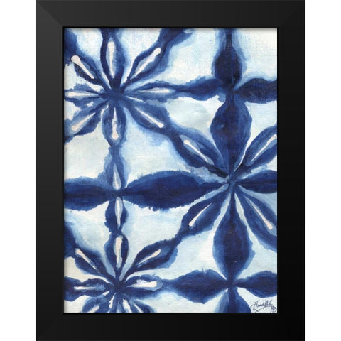 Shibori I Black Modern Wood Framed Art Print by Medley, Elizabeth