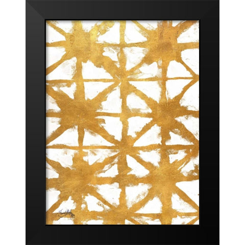 Shibori Gold IV Black Modern Wood Framed Art Print by Medley, Elizabeth