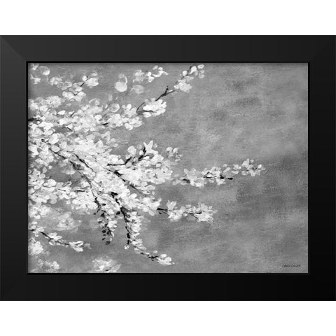 Sakura Silver Black Modern Wood Framed Art Print by Loreth, Lanie