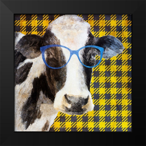 Cows with Shades I Black Modern Wood Framed Art Print by Loreth, Lanie