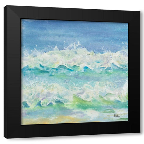 Las Olas Square II Black Modern Wood Framed Art Print with Double Matting by Pinto, Patricia