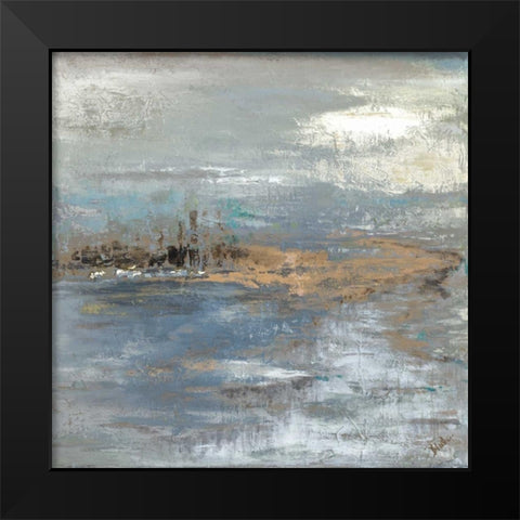 Muted River Black Modern Wood Framed Art Print by Pinto, Patricia