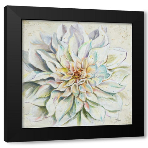 White Dahlias II Black Modern Wood Framed Art Print by Pinto, Patricia