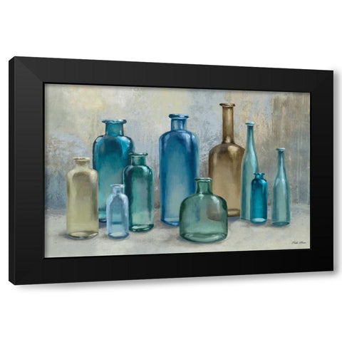 Glass Reflections Black Modern Wood Framed Art Print by Marcon, Michael