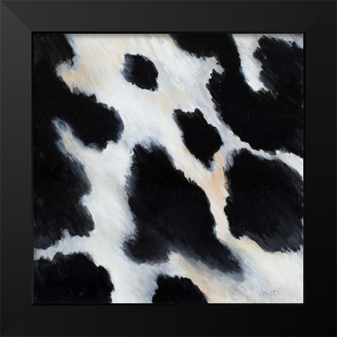 Cow Pattern I Black Modern Wood Framed Art Print by Loreth, Lanie