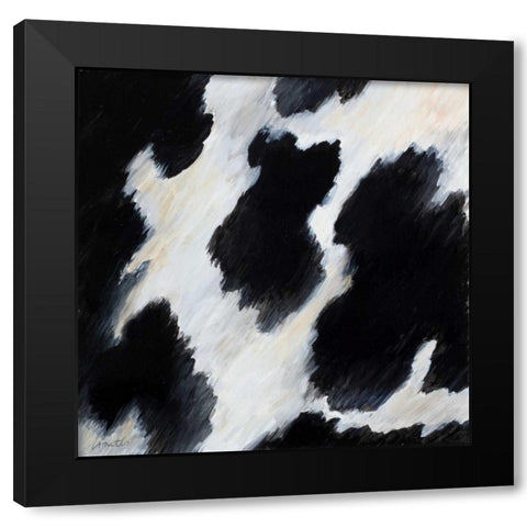 Cow Pattern II Black Modern Wood Framed Art Print with Double Matting by Loreth, Lanie