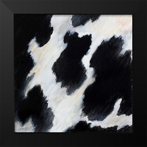 Cow Pattern II Black Modern Wood Framed Art Print by Loreth, Lanie