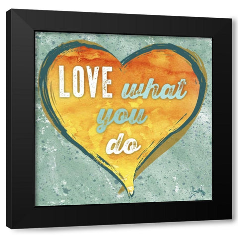 Do Love I Black Modern Wood Framed Art Print by Medley, Elizabeth