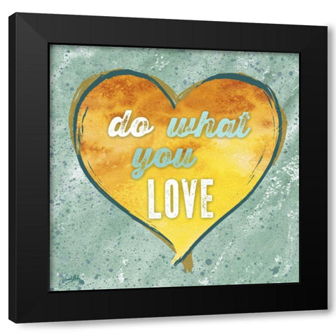 Do Love II Black Modern Wood Framed Art Print by Medley, Elizabeth