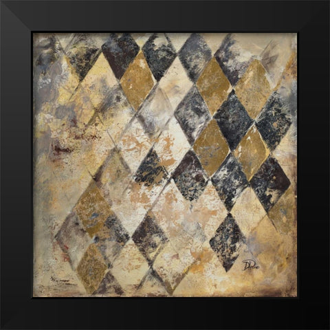 Harlequin I Black Modern Wood Framed Art Print by Pinto, Patricia