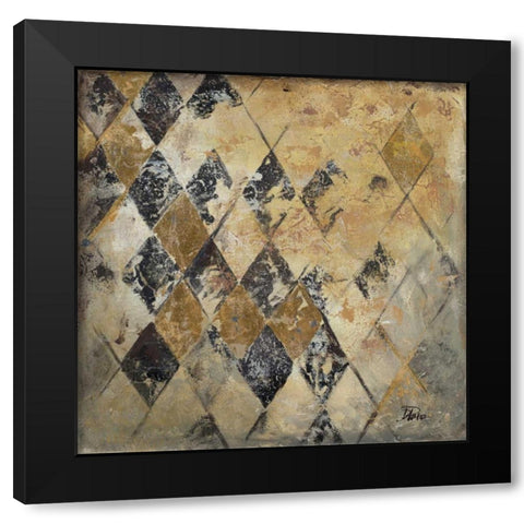 Harlequin II Black Modern Wood Framed Art Print by Pinto, Patricia