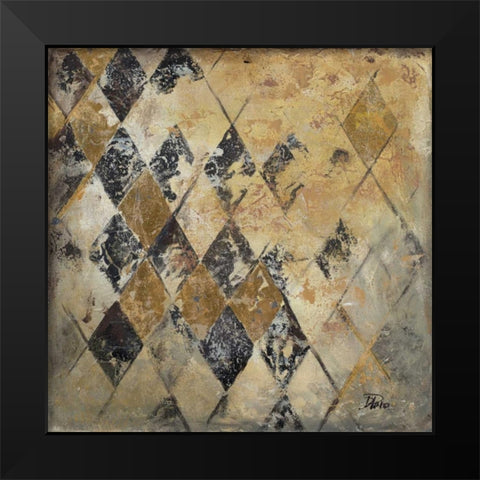 Harlequin II Black Modern Wood Framed Art Print by Pinto, Patricia