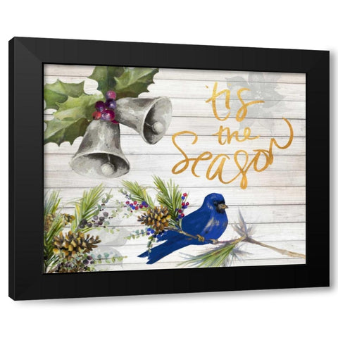 Tis The Season Black Modern Wood Framed Art Print by Loreth, Lanie