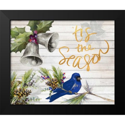 Tis The Season Black Modern Wood Framed Art Print by Loreth, Lanie