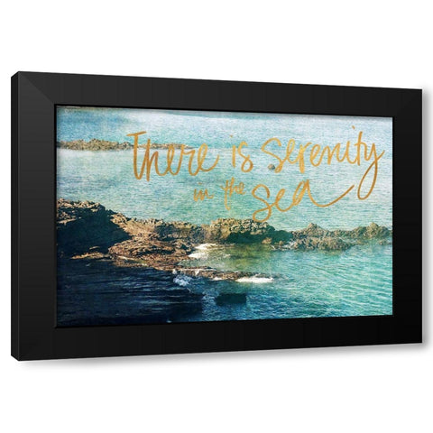 Serenity At The Sea Black Modern Wood Framed Art Print with Double Matting by Coppel, Anna