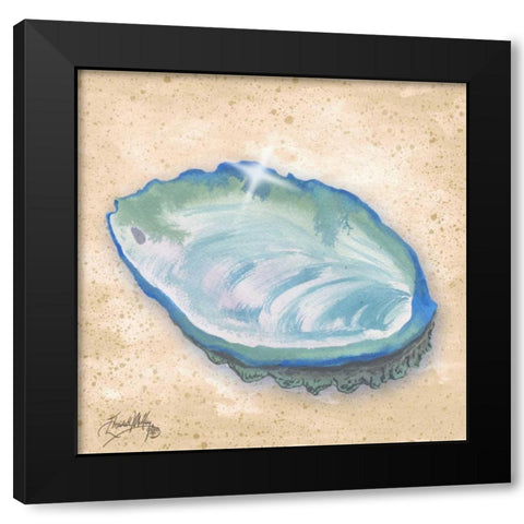 Mermaid Treasure I Black Modern Wood Framed Art Print by Medley, Elizabeth