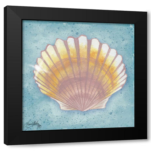 Mermaid Treasure V Black Modern Wood Framed Art Print with Double Matting by Medley, Elizabeth