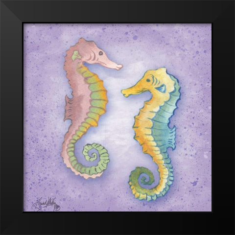 Mermaid Treasure III Black Modern Wood Framed Art Print by Medley, Elizabeth