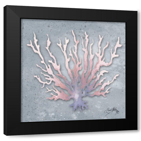 Mermaid Treasure IV Black Modern Wood Framed Art Print with Double Matting by Medley, Elizabeth