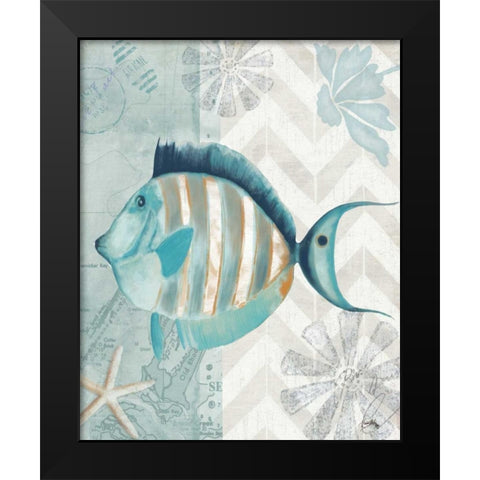 Nautical World VI Black Modern Wood Framed Art Print by Medley, Elizabeth