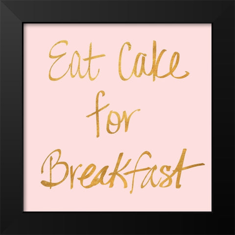 Eat Dessert First II Black Modern Wood Framed Art Print by SD Graphics Studio