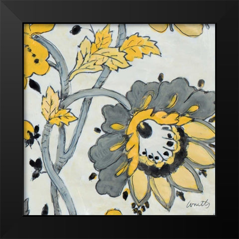 Gray Berry Cherry III Black Modern Wood Framed Art Print by Loreth, Lanie